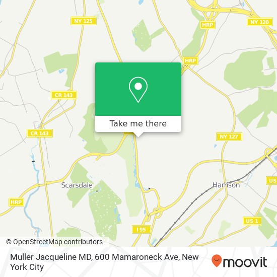 Mapa de Muller Jacqueline MD, 600 Mamaroneck Ave