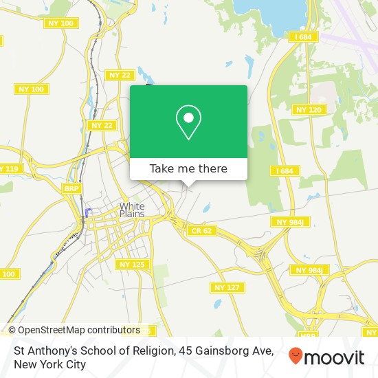 Mapa de St Anthony's School of Religion, 45 Gainsborg Ave