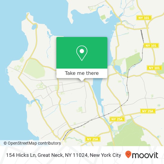 154 Hicks Ln, Great Neck, NY 11024 map