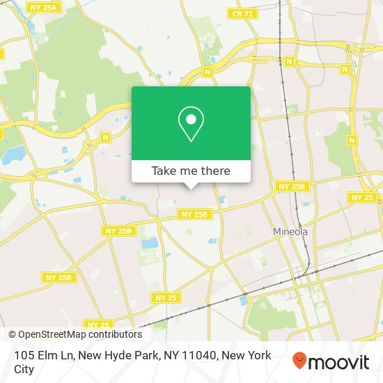 105 Elm Ln, New Hyde Park, NY 11040 map