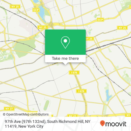Mapa de 97th Ave (97th 132nd), South Richmond Hill, NY 11419