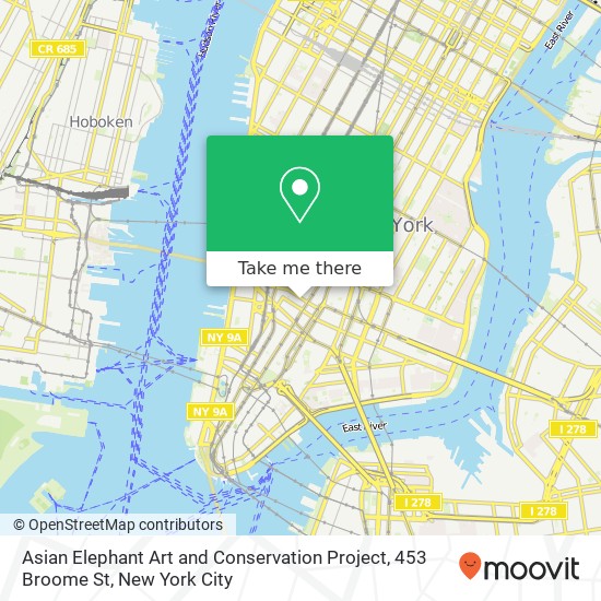 Mapa de Asian Elephant Art and Conservation Project, 453 Broome St