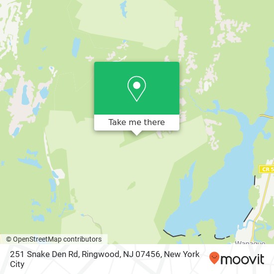 Mapa de 251 Snake Den Rd, Ringwood, NJ 07456