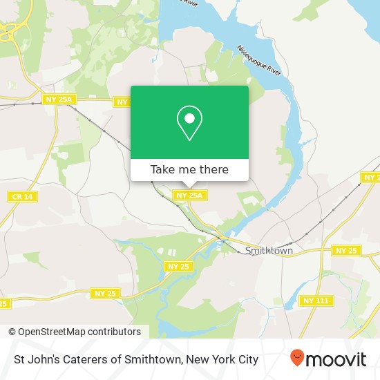 Mapa de St John's Caterers of Smithtown