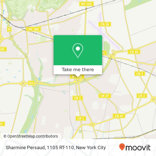 Mapa de Sharmine Persaud, 1105 RT-110