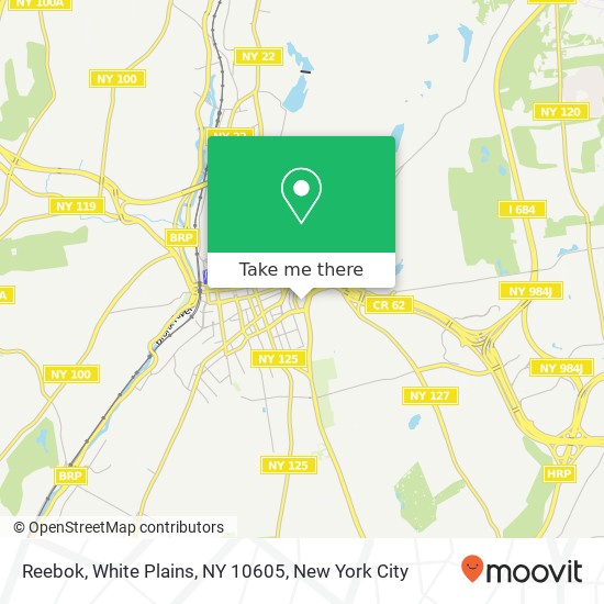 Mapa de Reebok, White Plains, NY 10605