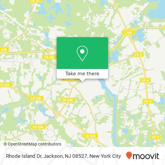 Mapa de Rhode Island Dr, Jackson, NJ 08527
