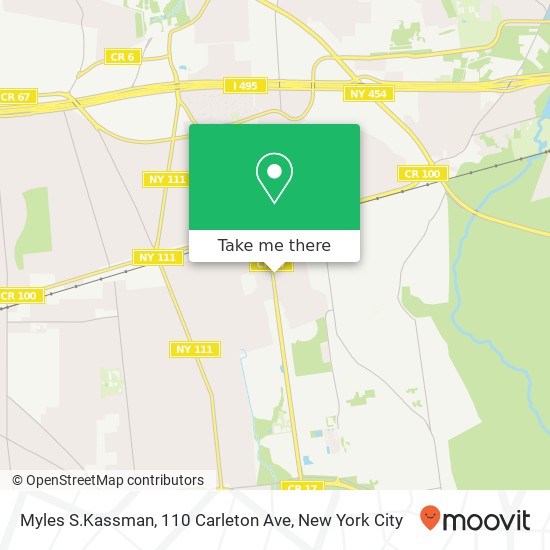Mapa de Myles S.Kassman, 110 Carleton Ave
