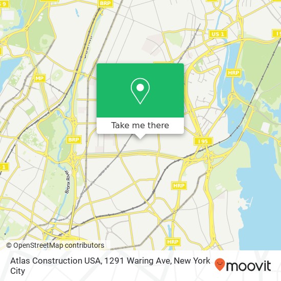 Atlas Construction USA, 1291 Waring Ave map