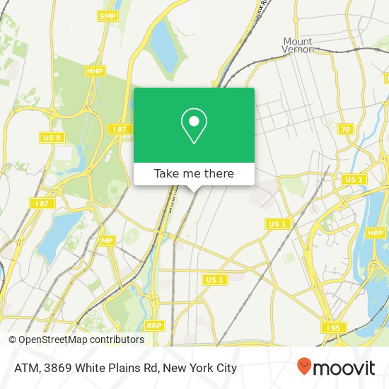 Mapa de ATM, 3869 White Plains Rd