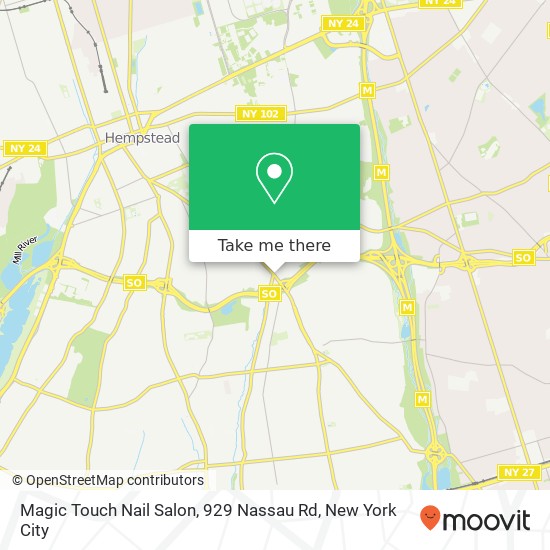 Mapa de Magic Touch Nail Salon, 929 Nassau Rd