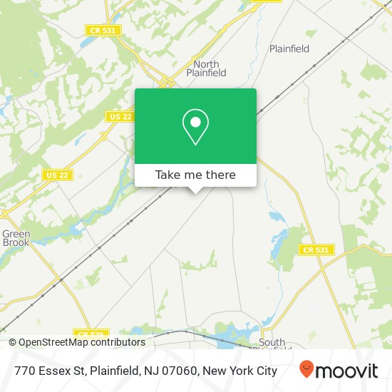 Mapa de 770 Essex St, Plainfield, NJ 07060