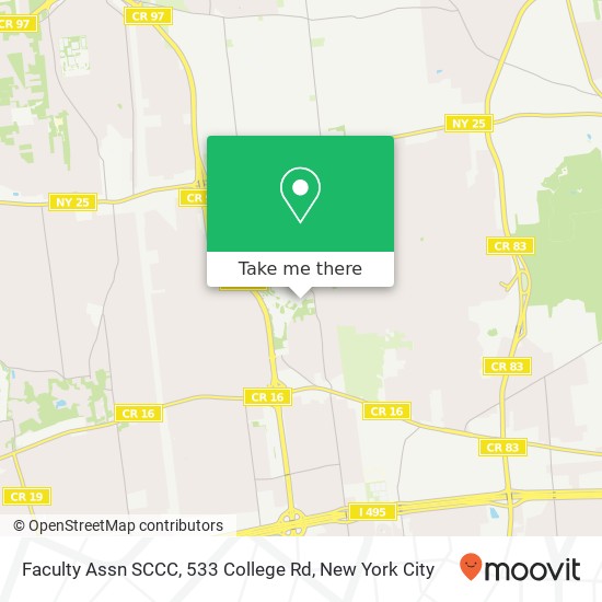 Faculty Assn SCCC, 533 College Rd map