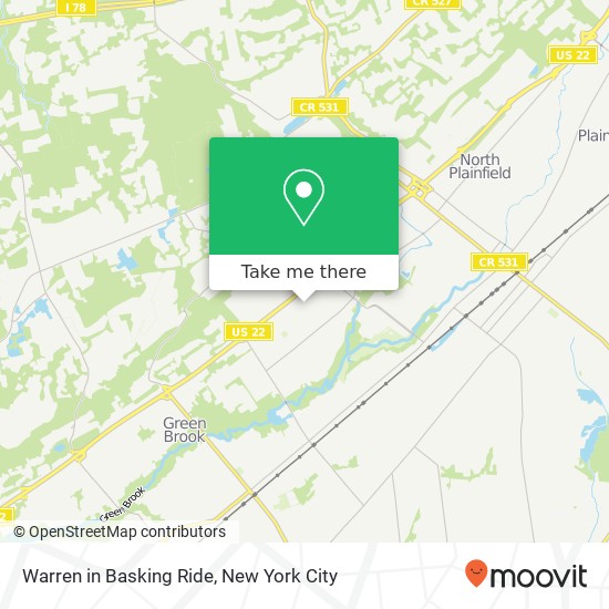 Warren in Basking Ride map