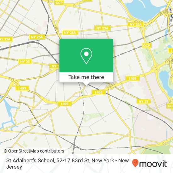 St Adalbert's School, 52-17 83rd St map