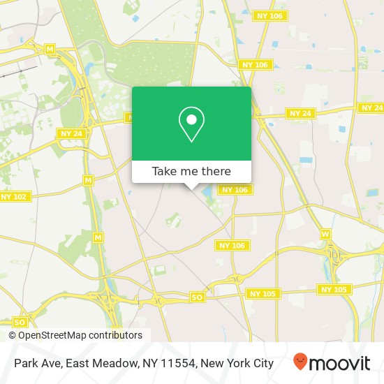 Mapa de Park Ave, East Meadow, NY 11554