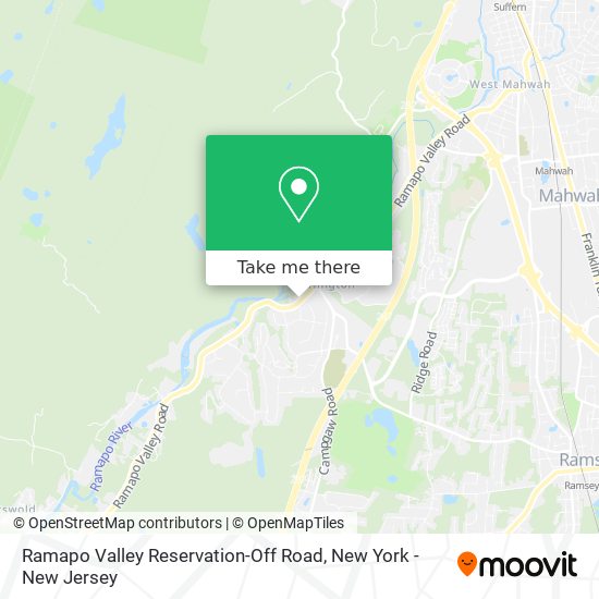 Ramapo Valley Reservation-Off Road map