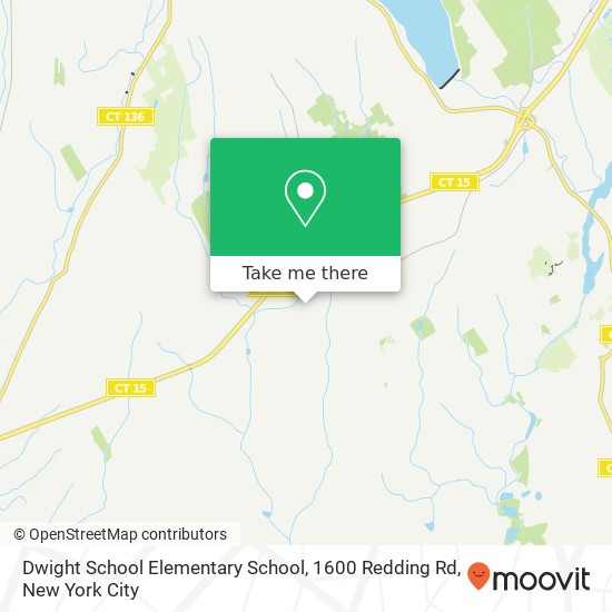 Dwight School Elementary School, 1600 Redding Rd map