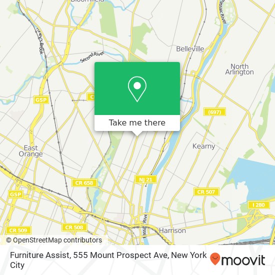 Mapa de Furniture Assist, 555 Mount Prospect Ave