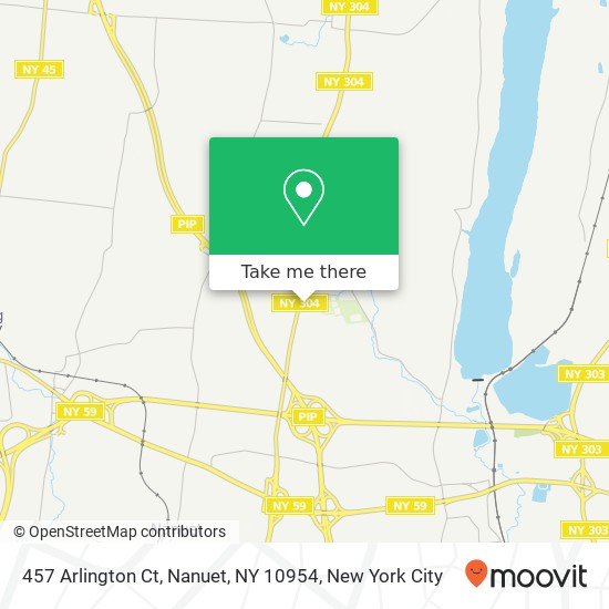 Mapa de 457 Arlington Ct, Nanuet, NY 10954