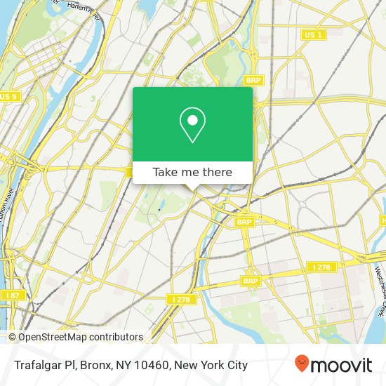 Mapa de Trafalgar Pl, Bronx, NY 10460