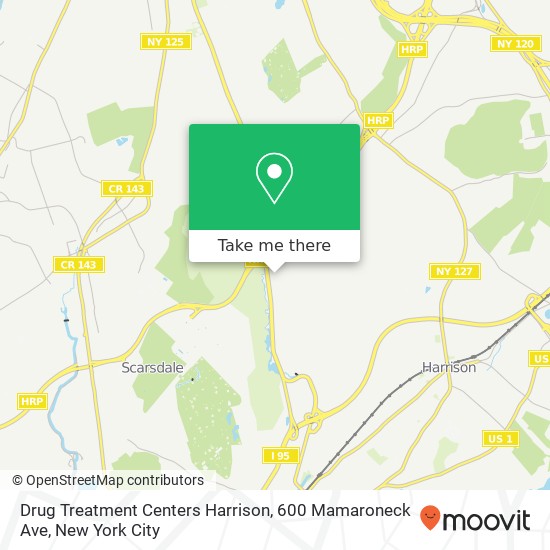 Mapa de Drug Treatment Centers Harrison, 600 Mamaroneck Ave