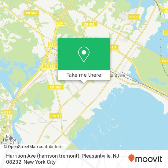 Mapa de Harrison Ave (harrison tremont), Pleasantville, NJ 08232