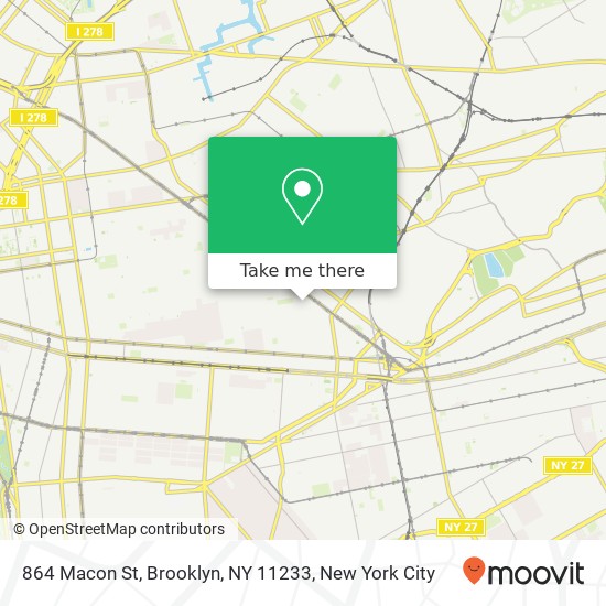 Mapa de 864 Macon St, Brooklyn, NY 11233