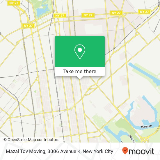 Mazal Tov Moving, 3006 Avenue K map