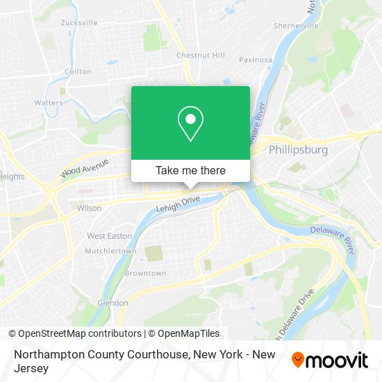 Northampton County Courthouse map