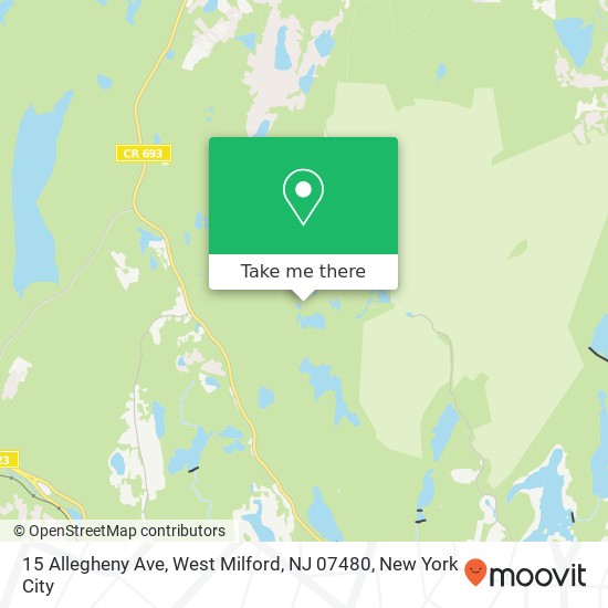 Mapa de 15 Allegheny Ave, West Milford, NJ 07480