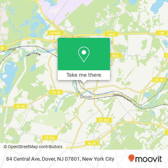 84 Central Ave, Dover, NJ 07801 map
