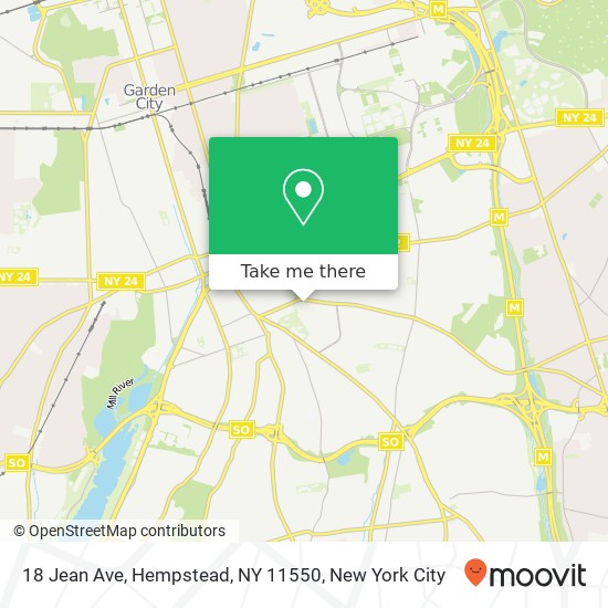 18 Jean Ave, Hempstead, NY 11550 map