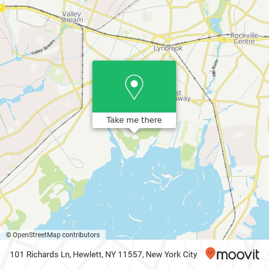 Mapa de 101 Richards Ln, Hewlett, NY 11557