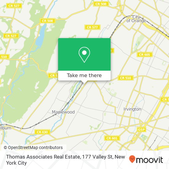 Mapa de Thomas Associates Real Estate, 177 Valley St