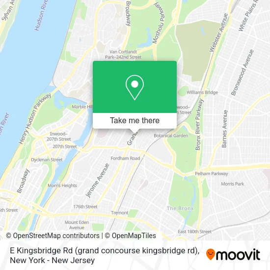 E Kingsbridge Rd (grand concourse kingsbridge rd) map
