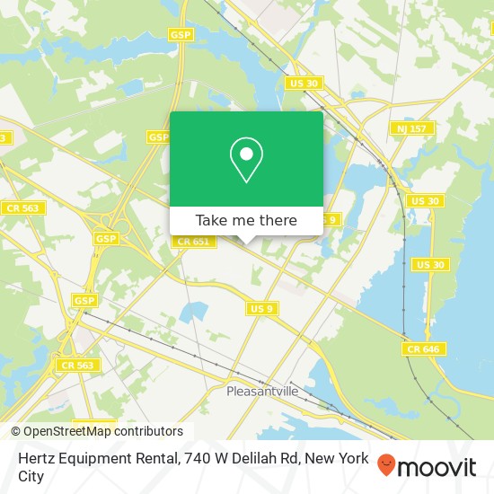Mapa de Hertz Equipment Rental, 740 W Delilah Rd
