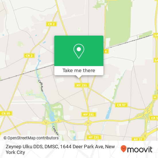 Mapa de Zeynep Ulku DDS, DMSC, 1644 Deer Park Ave