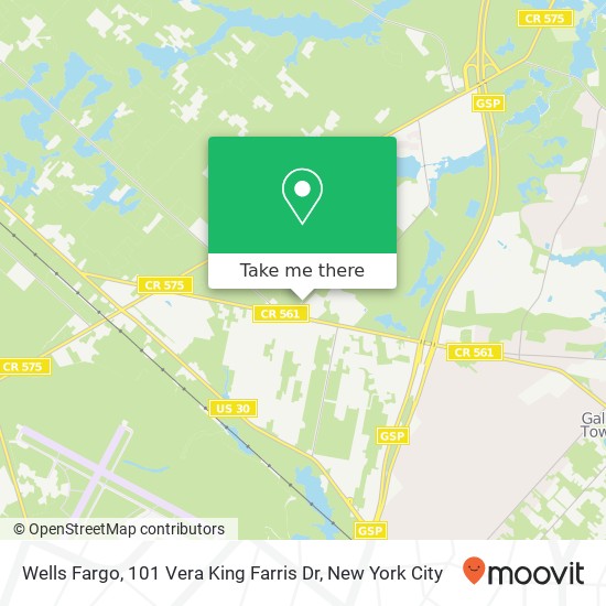 Mapa de Wells Fargo, 101 Vera King Farris Dr