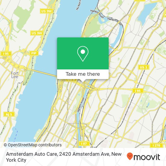 Amsterdam Auto Care, 2420 Amsterdam Ave map