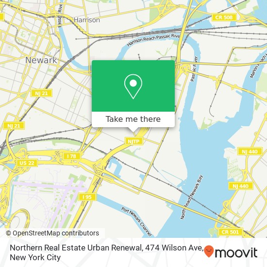 Mapa de Northern Real Estate Urban Renewal, 474 Wilson Ave