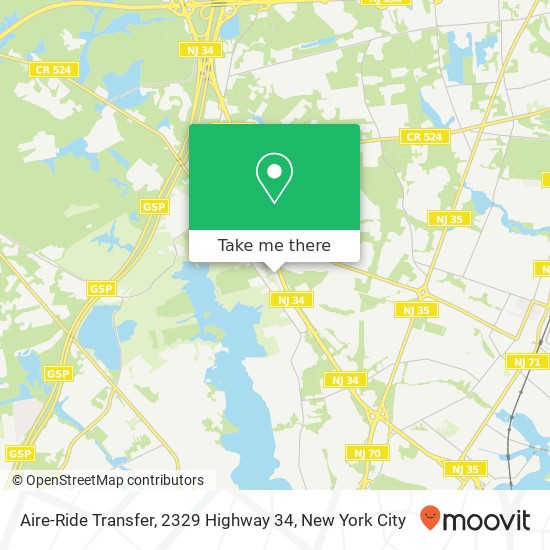 Aire-Ride Transfer, 2329 Highway 34 map