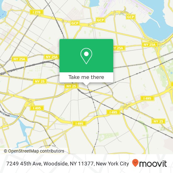 7249 45th Ave, Woodside, NY 11377 map