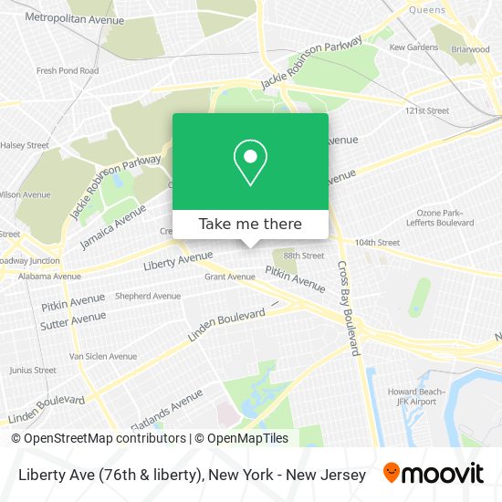Liberty Ave (76th & liberty) map