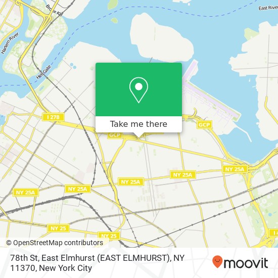 Mapa de 78th St, East Elmhurst (EAST ELMHURST), NY 11370