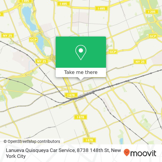 Mapa de Lanueva Quisqueya Car Service, 8738 148th St