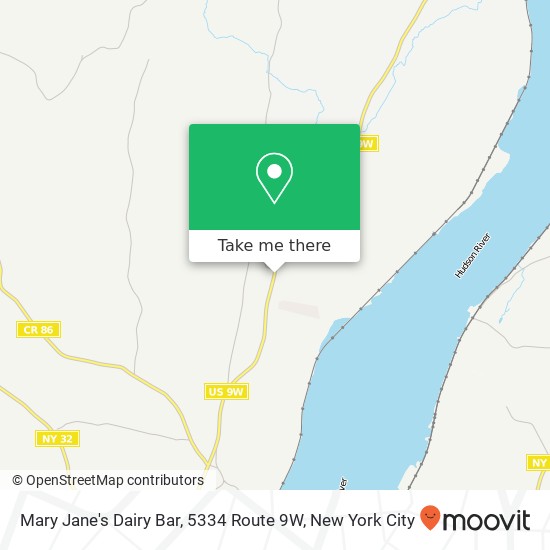 Mary Jane's Dairy Bar, 5334 Route 9W map