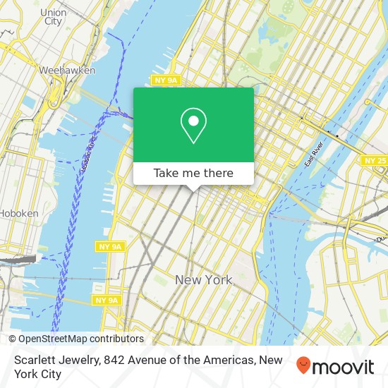 Scarlett Jewelry, 842 Avenue of the Americas map