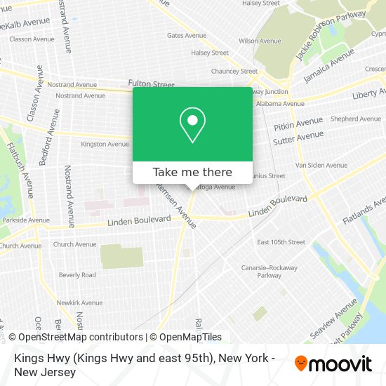 Mapa de Kings Hwy (Kings Hwy and east 95th)