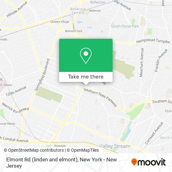 Elmont Rd (linden and elmont) map